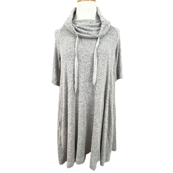 Lou & Grey Signature Soft Oversized Marled Knit Cowl Neck Dress XS - Picture 1 of 8